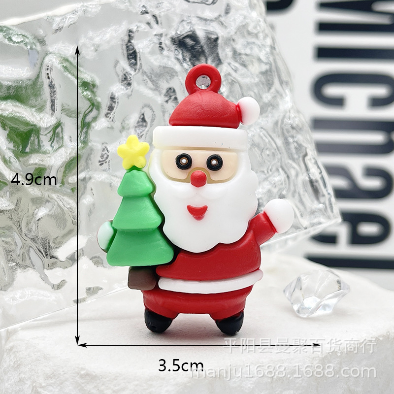 2025 クリスマスキーホルダー pvc サンタクロースキーホルダーペンダントクリスマスツリー装飾ブラインドボックス人形|undefined