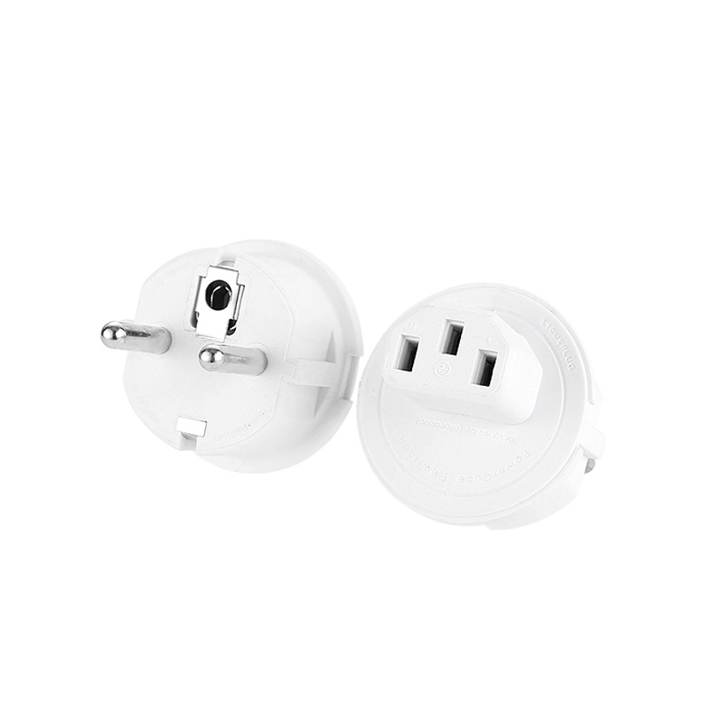 Adaptador de enchufe transfronterizo alemán-francés con prefijo, adaptador de prefijo alemán-francés para portátil.