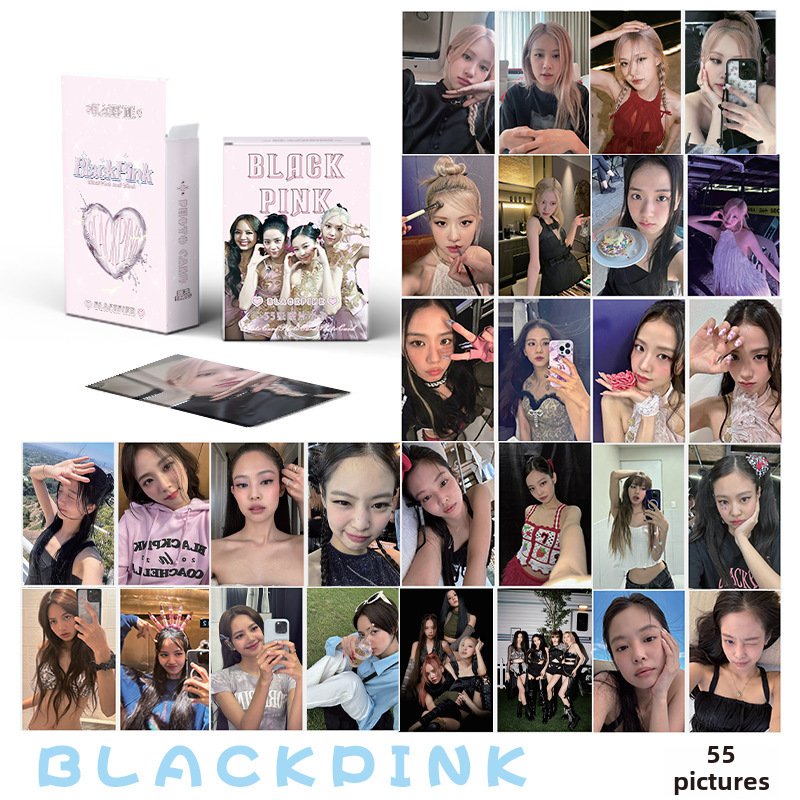 Blackpink小卡 韓國粉墨Lisa金智妮金智秀朴彩英鐳射LOMO卡明信片