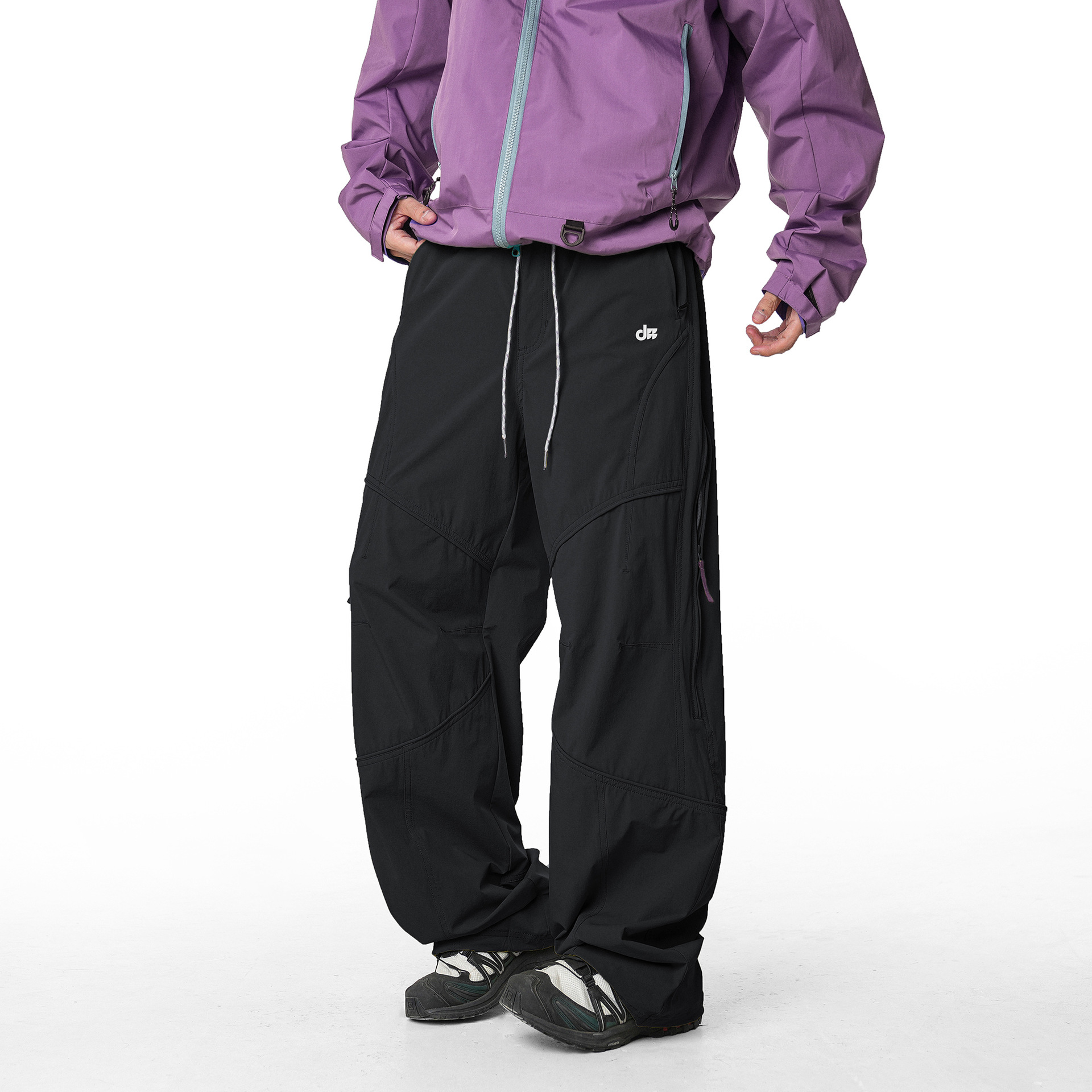 American Style Functional Style Charge Pants Men's 2025 Spring and Summer Couple Hiking Climbing Casual Pants Water-repellent Wide-leg Pants