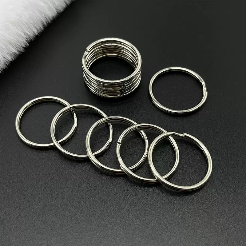 厂家批发双层光面铁镀镍钥匙圈多功能钥匙环配件规格齐全