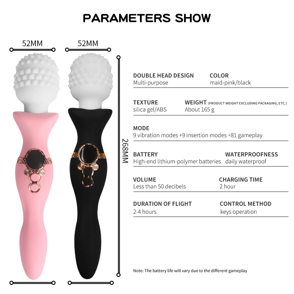 Pieaugušo seksa preces, aprīkojums, maģiska dubultgalvas masāžas nūjiņa, AV vibrators, otrā viļņa sieviešu masturbators_voghion.com