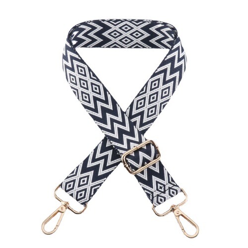 New Embroidered Jacquard Bag Strap Adjustable Replacement One-Shoulder Diagonal Women's Bag Shoulder Strap Ethnic Style Bag Strap Accessories