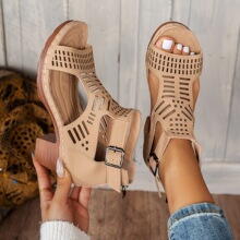 O 35731 TEUM One Strap Hollow Out Sandals ��ɫ�ο���Ь