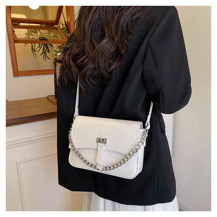 Mujeres PU Color Sólido Estilo Clásico Cuadrado Hebilla Magnética Bolso Bolso Bandolera display picture 17