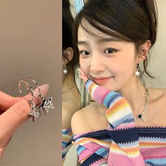 千年のギャルの星のイヤリングは軽くて豪華です。