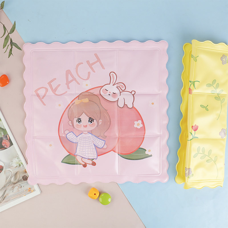 New Ice Pads for Summer, Cooling Products for Students, Ice Crystal Car Cartoon Gel Seat Cushions, Pvc Ice Seat Cushions Wholesale