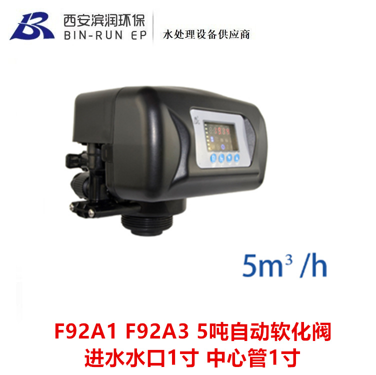 F92A1 F92A3润新5吨自动软化阀逆流再生不出硬水 进出水中心管1寸