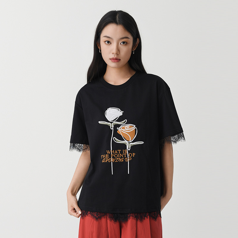 漏れ拾い 2025 夏クリアランスセール レディース カジュアルデザイン ゆったり半袖Tシャツ 品質問題以外の返品・交換不可