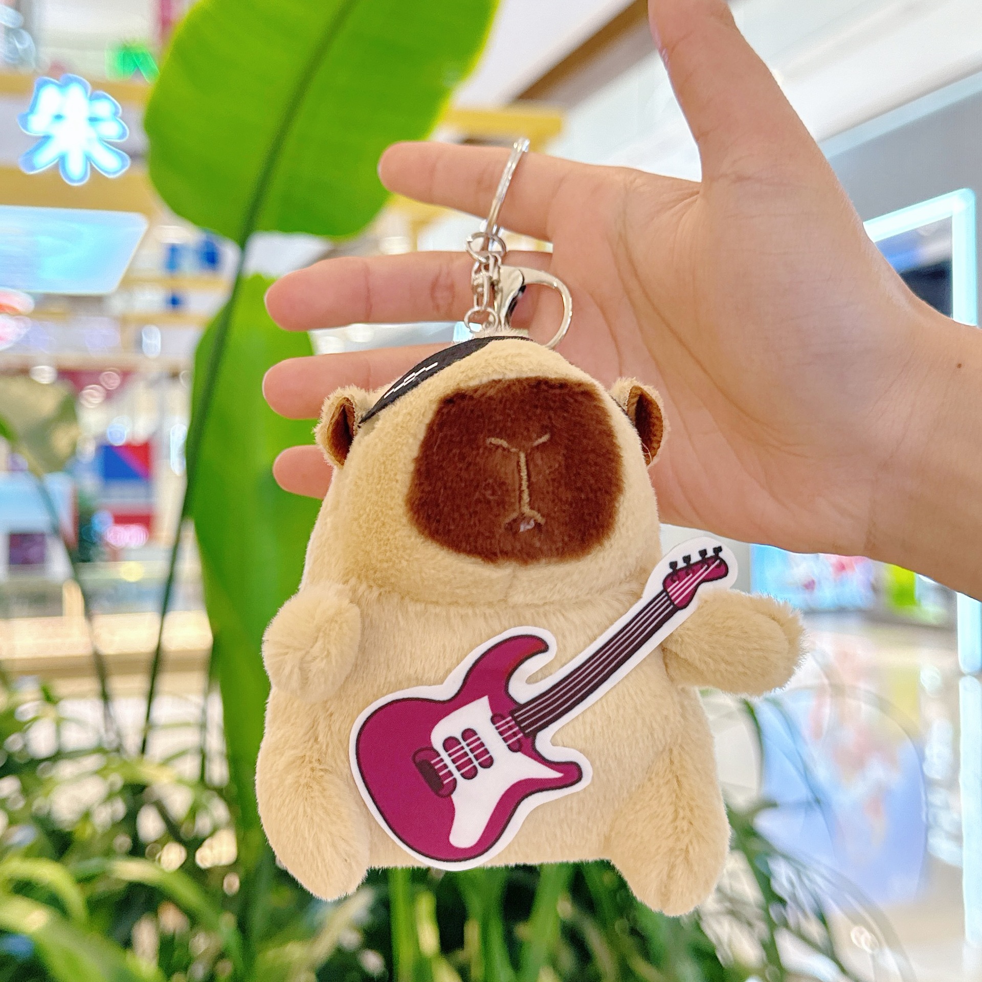 레드 기타 라이트 브라운 카피바라 + 실버 버클