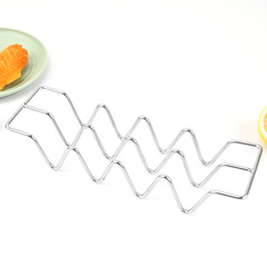 304 stainless steel Mexican taco shell holder, pancake holder, W-shaped corn tortilla holder, baking tool