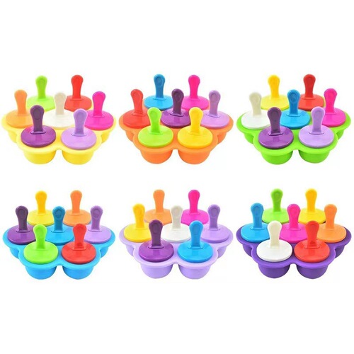 Silicone ice tray, silicone popsicle mold, DIY children's homemade ice cream mold, ice cream mold, baby food box