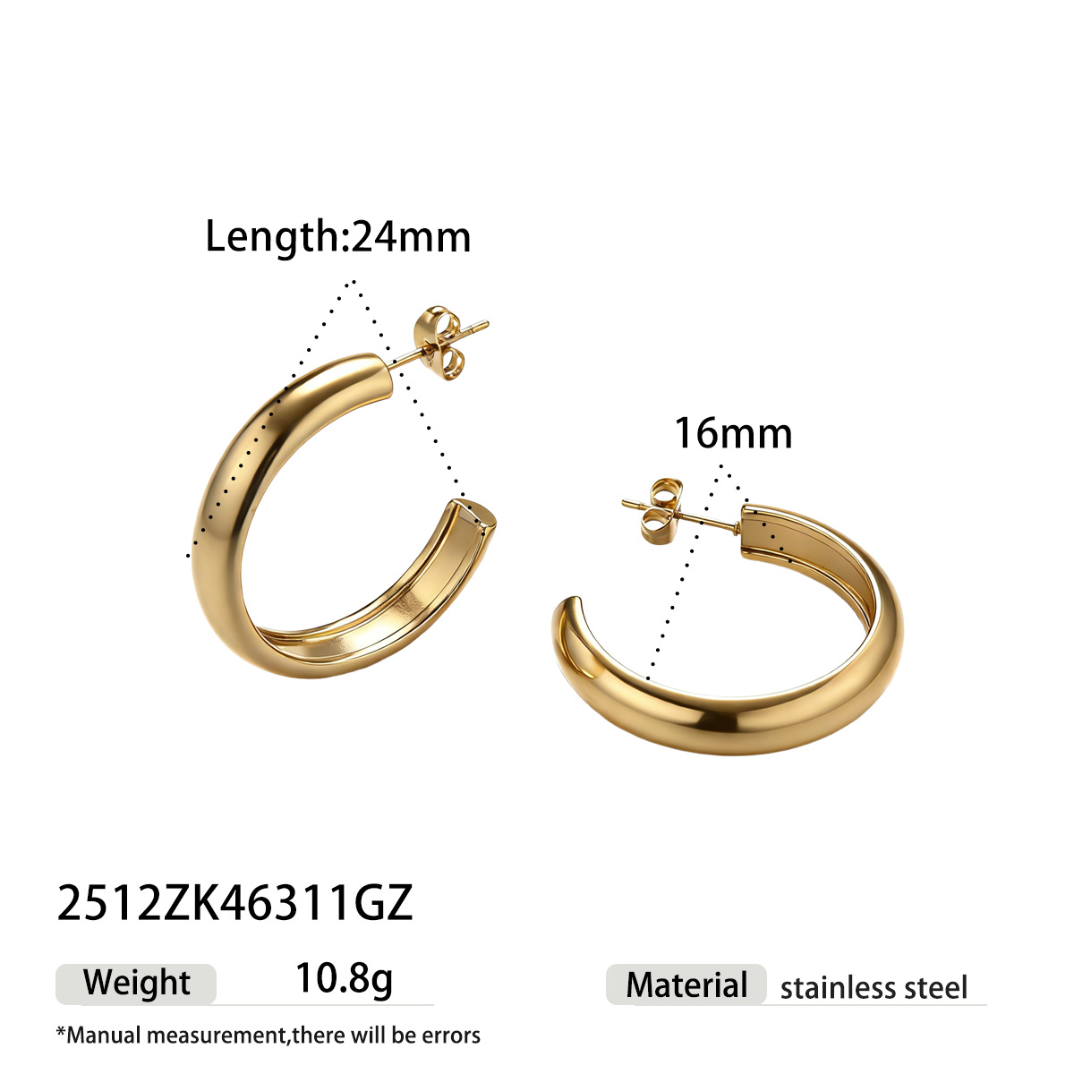 Taina europa y americana pernos de acero inoxidable lujoso ligero de alta calidad personalidad de moda oro y plata pernos de dos colores para mujeres no desvanecen mujeres image 17