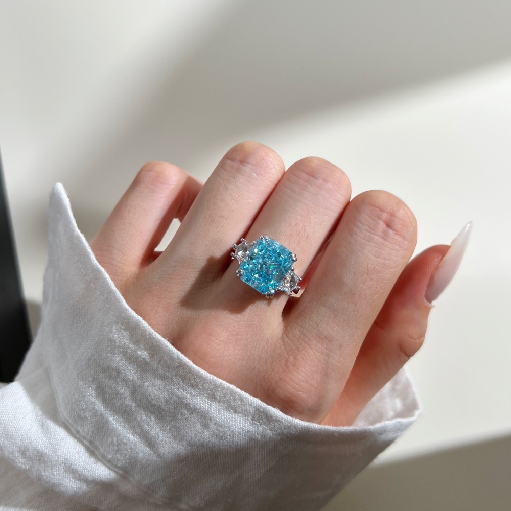 4g Weight Zircon Inlay Material Rings Classification 1 Piece Quantity Holiday, Daily Occasion 925 Sterling Silver Material Geometric Pattern Women's Gender Plating Design Elegant, Glam Style 925 Sterling Silver Zircon Geometric Rings 925 Sterling Silver Rings 6