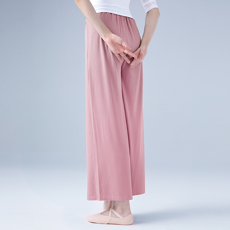 Pantalones de práctica de danza moderna pantalones de Mujer Pantalones de pierna ancha modal danza clásica ropa para adultos Body Yoga pantalones de prueba de arte Suelto