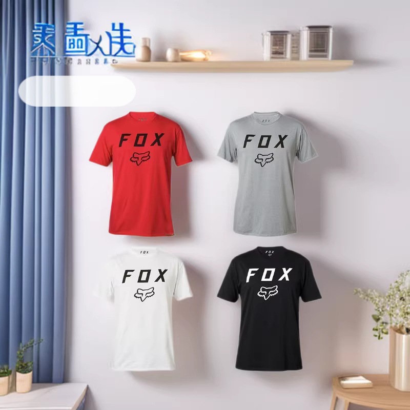 FOX Downhill Suit Breathable Quick-drying Short-sleeved T-shirt Men's Summer Mountain Bike Motocross Riding Suit