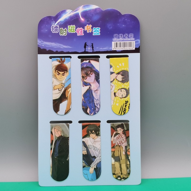 marcadores creativos colección completa de estudiantes de dibujos animados marcadores de barra magnéticos aficionados marcadores de libros