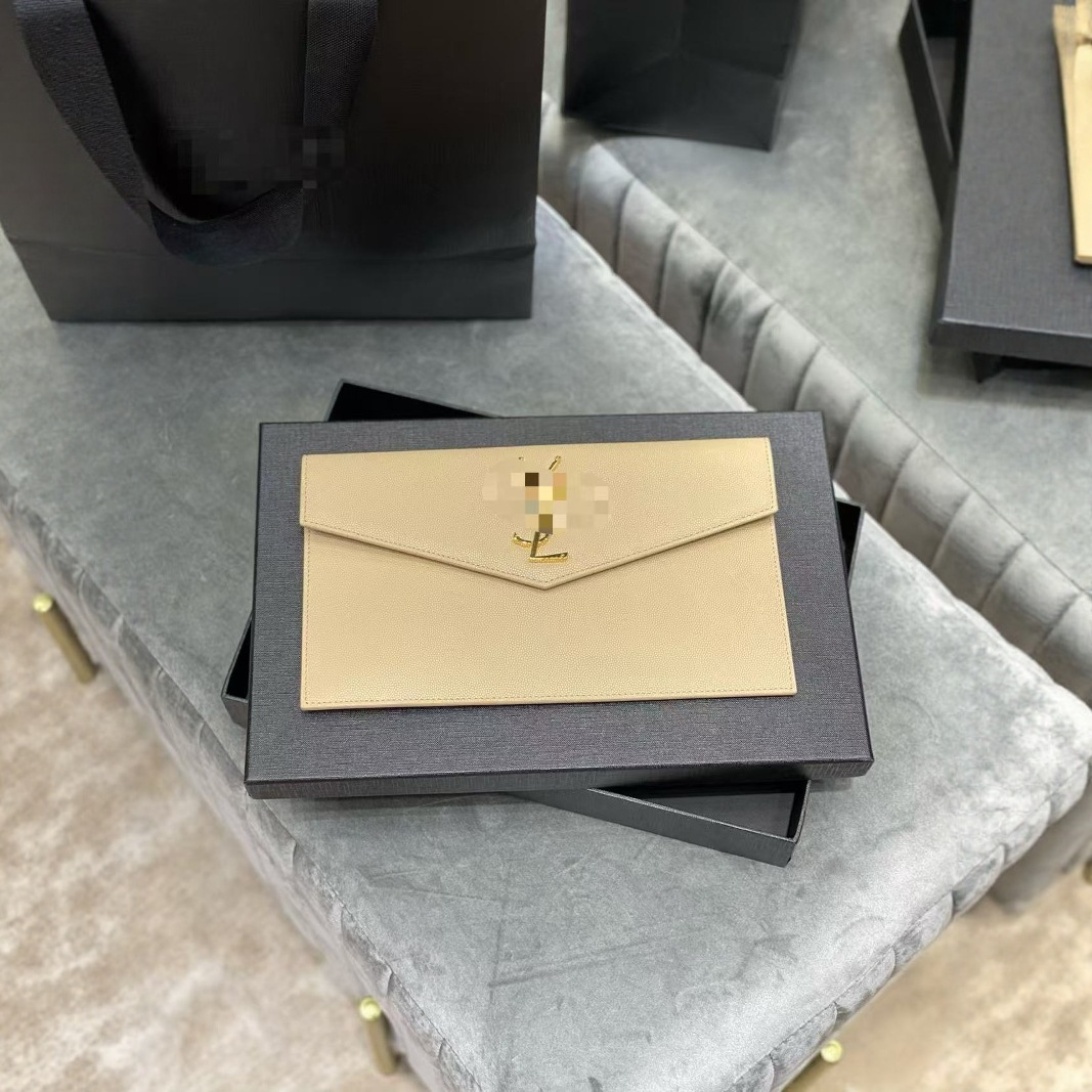 Saint罗家 Women's Clutch Bag Envelope Pouch Caviar Leather Evening Bag with Gift Box - Thumbnail 2