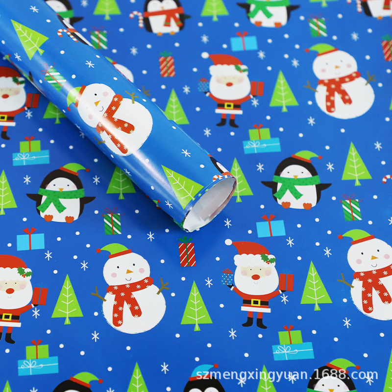 Nuevo regalo de vacaciones de Navidad regalo de dibujos animados niños caja de regalo papel de regalo decorativo papel de regalo papel de color rojo y verde