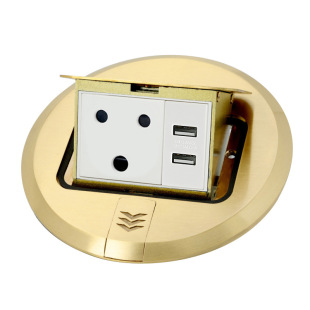 Foreign trade South Africa ground slow elastic socket copper pop-up floor five-hole damping computer network home hidden