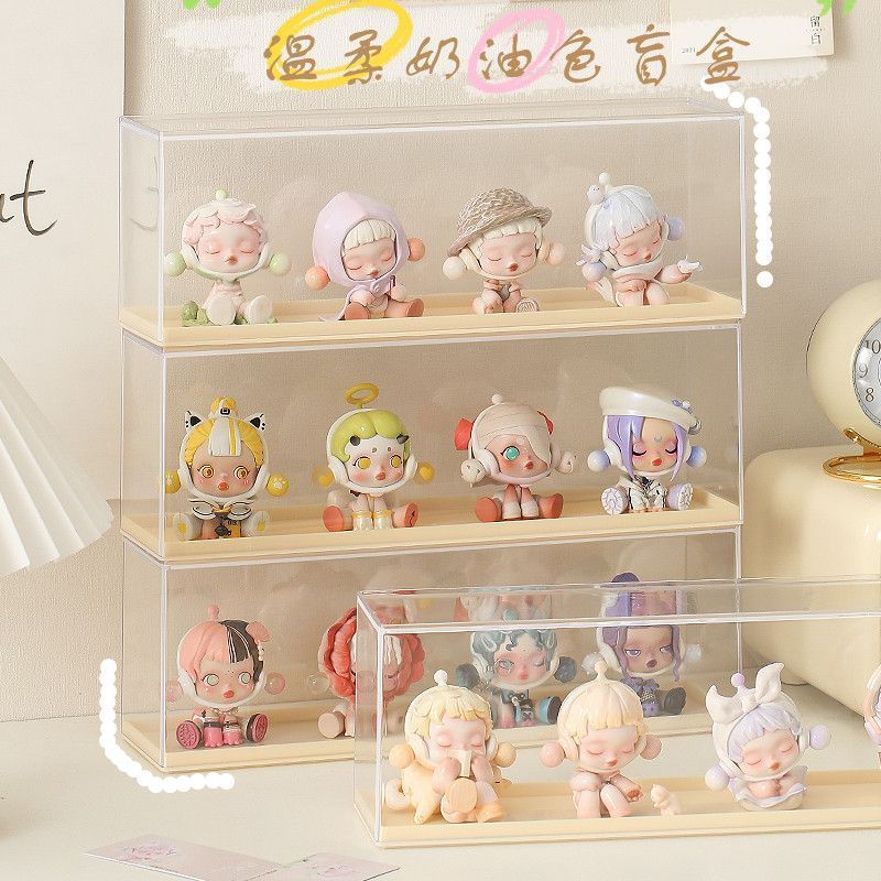 手办盲盒展示盒亚克力泡泡玛特展示架收纳萌粒透明防尘盒子收纳盒|undefined