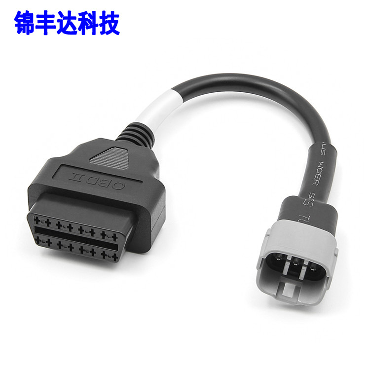 6PIN TO 16PIN OBD2电喷摩托转换线适用于铃木SUZUKI摩托车转接线