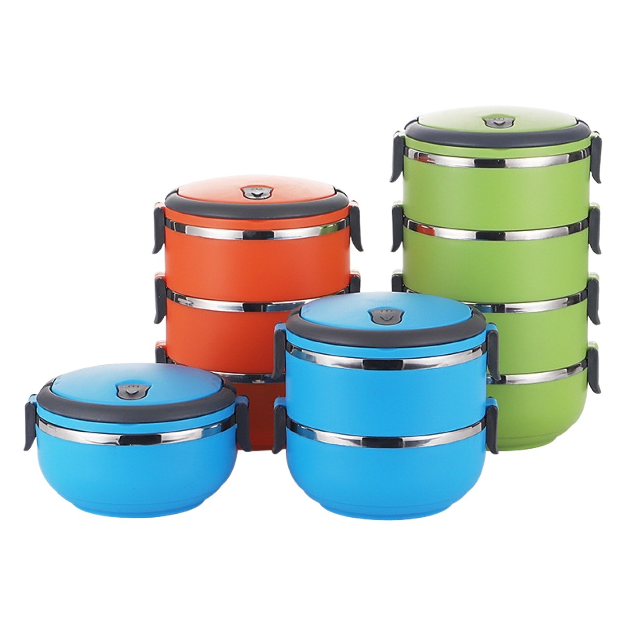 Large-Capacity Multi-Layer Insulated Lunch Box for Office Workers, Portable Insulated Box, Four-Layer Layered Rice Delivery, Warm and Simple Lunch Box