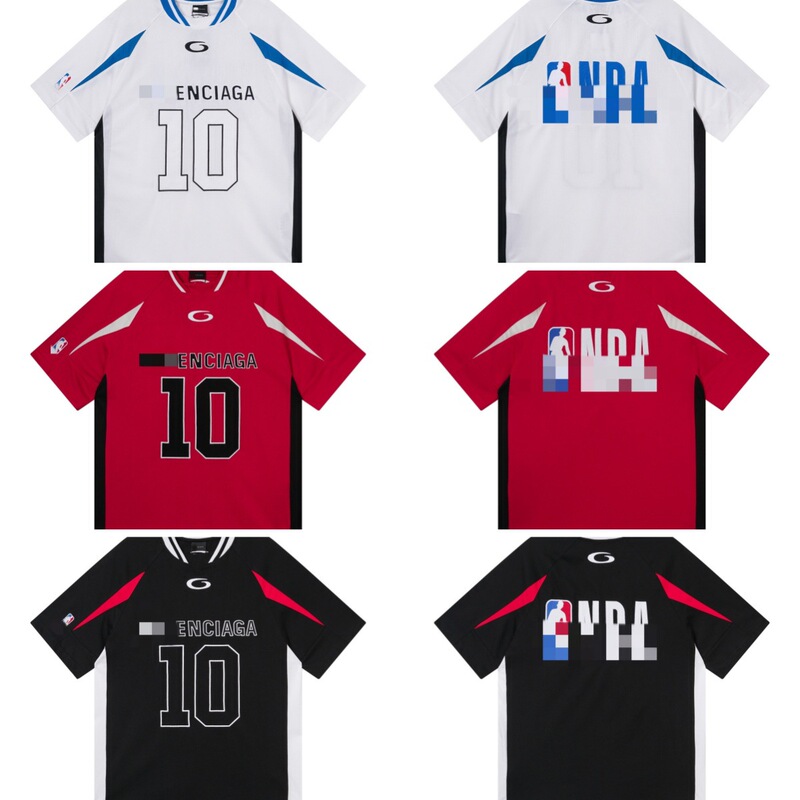 Paris Ss26 New N Collaboration Series Mesh Fabric Silhouette Color-Blocking Short-Sleeve T-Shirt for Men and Women