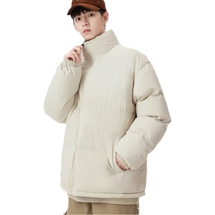 Winter stand collar cotton-padded coat Foreign Trade men's and women's new couple's bread coat warm thickened down cotton-padded coat