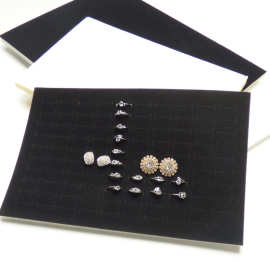 首饰盒内绒布戒指海棉垫展示耳钉收纳垫DIY平面首饰盘内插板饰品