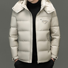 高端羽绒服冬季新款白鸭绒连帽面包服外套青年时尚潮流保暖男装男