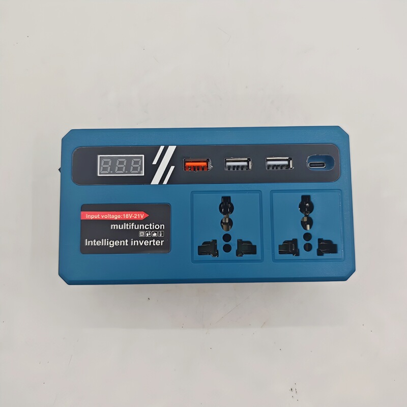 Cross-Border Lithium Battery Smart Inverter 18-21V Charging Power Supply Ac220V/Type-C and Dual USB Interface 5V