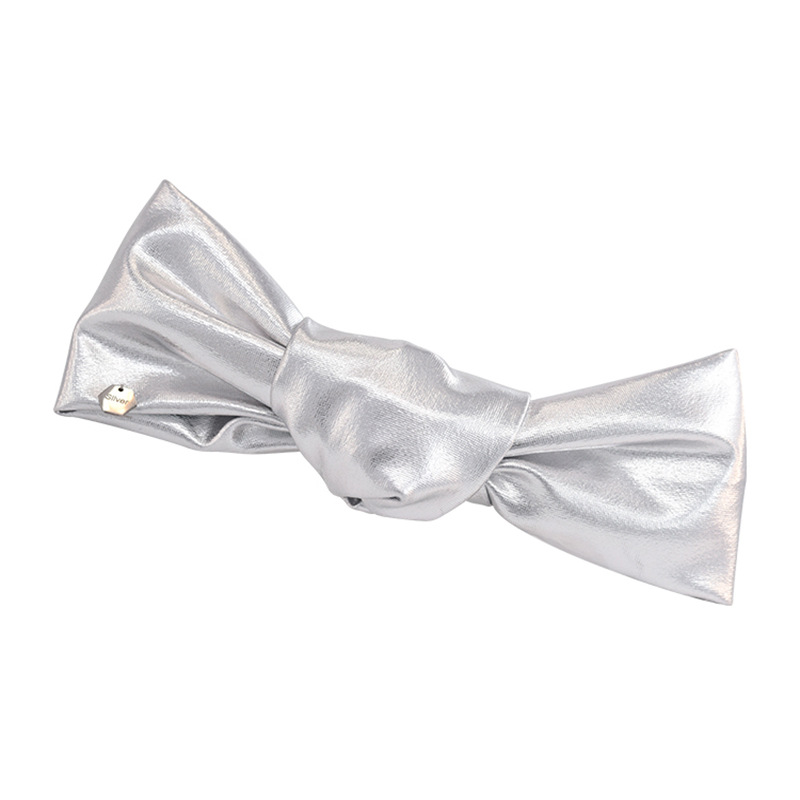 Nische Silber Halb Krawatte Haarschleife Haarnadel Damen Sommer 20203 Neue Dickdarm Haarring Krawatte Haar Hohe Schädel Top Haarband_voghion.com