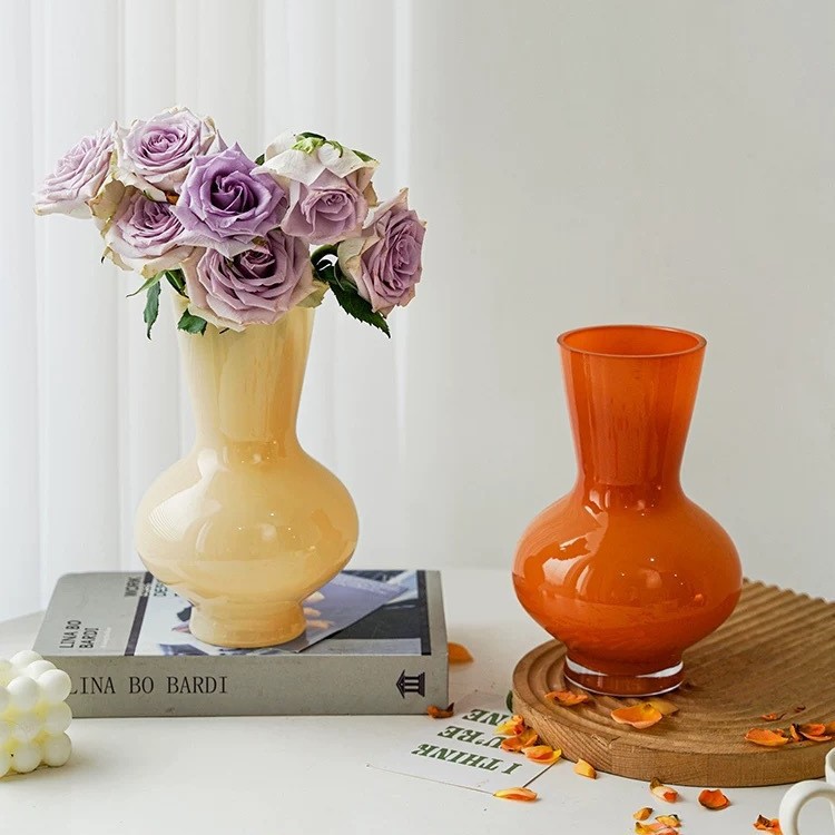 Decoración creativa de suelo sala de estar gran vaso de vidrio ligero de lujo nórdico vertical decoración de vasos de flores hidropónicas