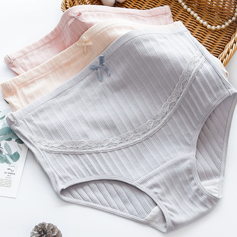 Большие хлопковые дышащие трусы для беременных на ранних, средних и поздних сроках беременности, с высокой талией для поддержки живота, легкие в использовании.