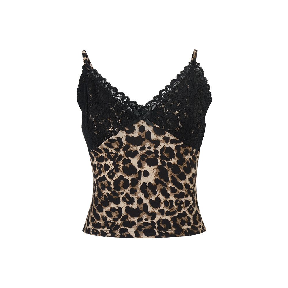 European And American Women's Fashion 2026 Summer New Sexy Hot Girl Style V-neck Polka Dot Print Camisole Top_ecoleips.com