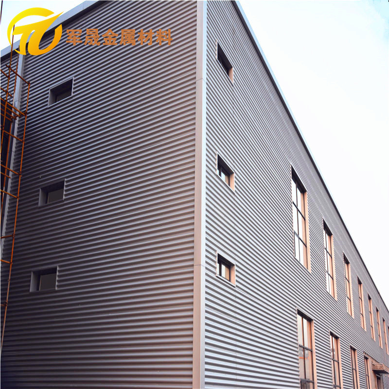 工厂直销 0.8mm 灰色310氟碳漆 隐藏式无缝铝镁锰小波墙面波纹板