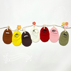 ins new children's socks candy solid color fluorescent color vertical stripes cute baby shallow socks Korean version trendy and fresh