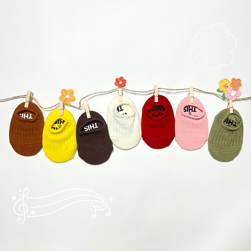 ins new children's socks candy solid color fluorescent color vertical stripes cute baby shallow socks Korean version trendy and fresh
