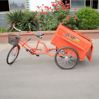 Cleaning Pedal Garbage Removal Garbage Truck Human Sanitation Three-Wheeled Garbage Truck Outdoor Pedal Three-Wheeled Cleaning Truck (Elektrik zibil maşınları)