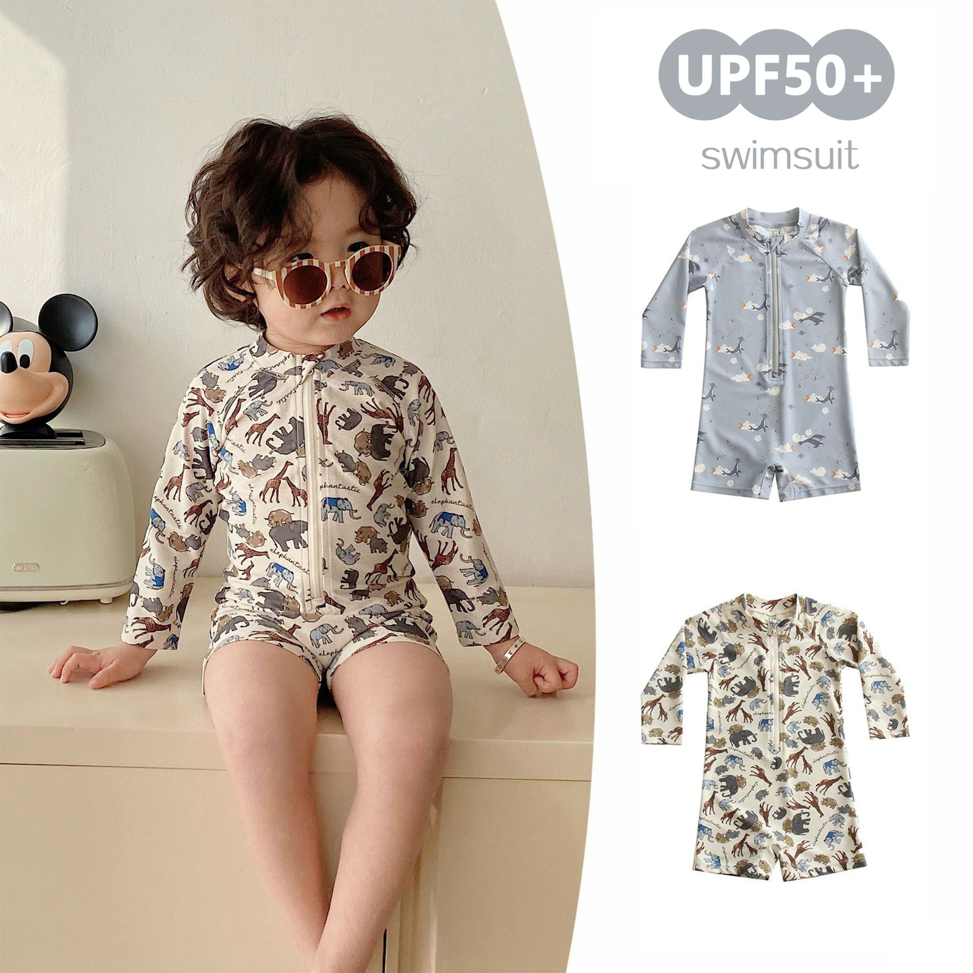 Baby Baby Rs Sea Holiday Сплит купальник для детей Быстродушение солнцезащитный крем Купальники для мальчиков с длинными рукавами