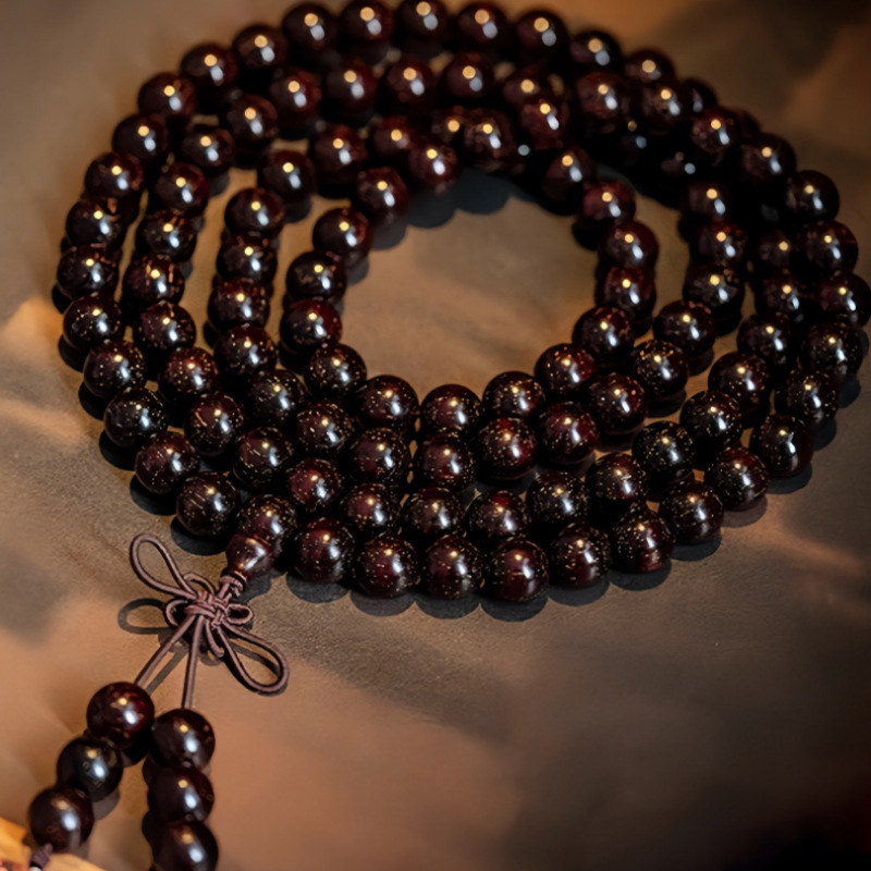 Made from antique material, 10mm, 108 beads