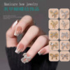 Japanese metal nail decoration with bow, decorations handmade for nails, new collection, wholesale
