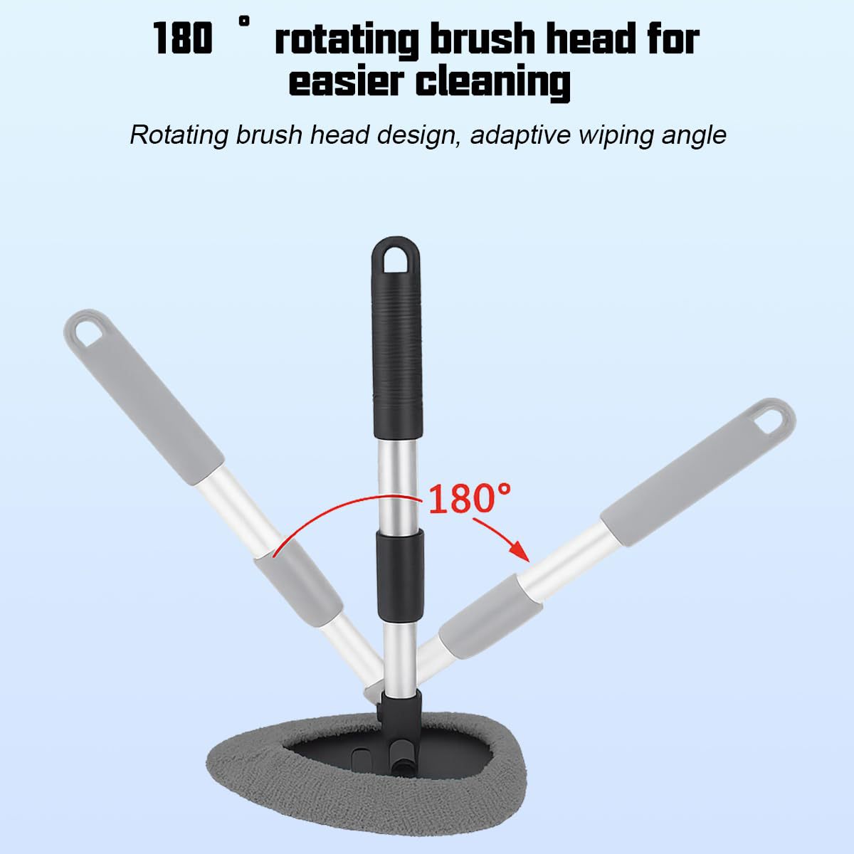 Cross-Border Labeling and Dropshipping of Car Windshield Cleaning and Defogging Brushes, Factory Wholesale Telescopic Pole Car Window Brush Set