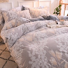 winter quilt cover warm blanket with pillow case thick plush