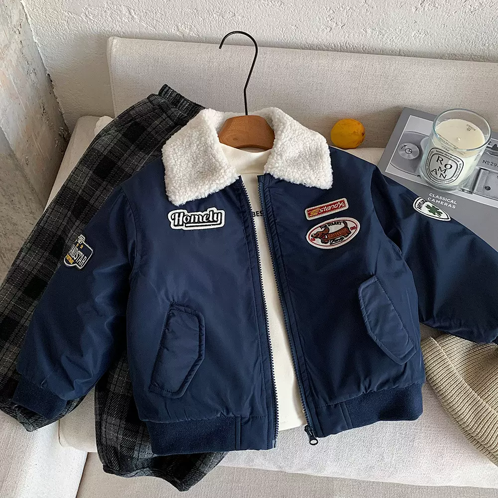 木野儿童棉服冬季新品湖州织里童装男童韩版加厚外套宝宝保暖夹克