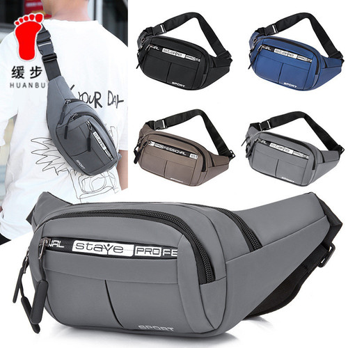 Cross-border men's waist bag new outdoor leisure sports crossbody chest bag large capacity business mobile phone coin purse wholesale