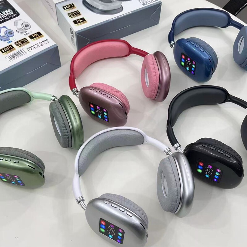 Akz Max300 Private Model Wireless Over-Ear Bluetooth Headphones with Rgb Digital Display Screen Earbuds Over-Ear Headphones Akz Max300 Private Model Wireless Over-Ear Bluetooth Headphones with Rgb Digital Display Screen Earbuds Over-Ear Headphones