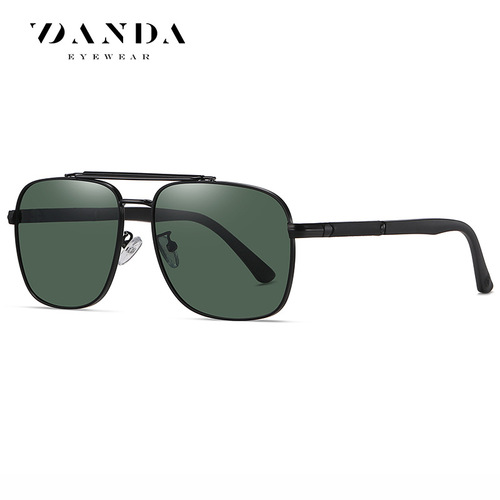 Factory new men's sunglasses metal two-color square frame polarizer 6320 driver anti-glare sunglasses for driving