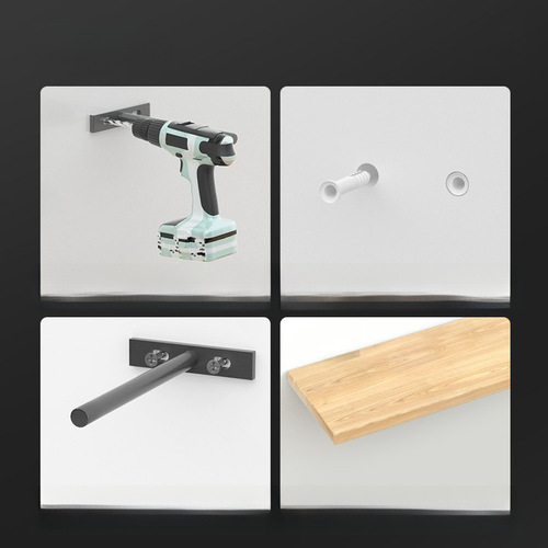 Hidden Wall-Powered Support Shelf Bracket Black One-String Layer Shelf Support Wall Concealed Shelf Bracket Great Deals